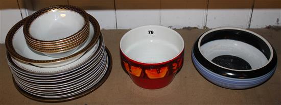 Ceramics - Poole, Clarice, dessert set